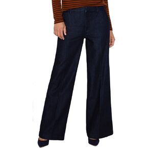 Liverpool Women's Kelsey Wide Leg Trouser Mid Rise Polished Denim