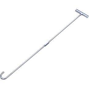 Heavy Duty 32" Solid Steel Strong Rod 5th Wheel Pin Puller with Chrome Plated J Hook (1)