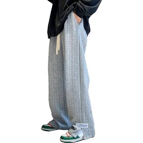 Verdusa Men's Drawstring Elastic Waist Split Side Loose Pants Joggers