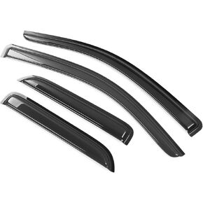 Window Visors Compatible with 2014-2018 Chevy Silverado 1500 2500 3500 GMC Sierra, Dark Smoke Acrylic Window Visor Wind Sun Rain Vent Guards 4PC by IKON MOTORSPORTS, 2015 2016 2017