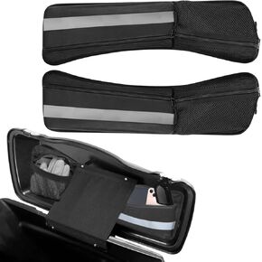 2pcs Saddlebag Lid Organizers 19.3" Compatible with Harley Davidson 1993-2023 Touring Road King, Electra Glide, Road Glide, Motorcycle hard saddlebag