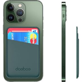 doeboe Leather Phone Card Holder for Back of Phone, Credit Card Case Stick on Cell Phone, Strongly Adhesive Phone Wallet Sleeve, Compatible with iPhone, Samsung, Android and All Smartphones…
