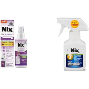 Nix Lice Treatment Kit with Shampoo, Comb & Prevention Spray Plus Bedbug & Lice Killing Home Spray
