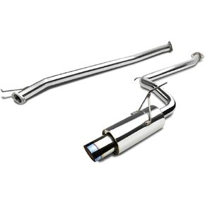 DNA MOTORING CBE-HA03L4-NRT Dual Muffler Catback Exhaust System [Compatible with 03-06 Honda Accord 2-Door 2.4L]