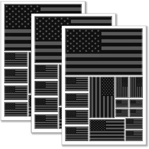 US American Flag Sticker USA Decal in Multiple Sizes (3 Pack, 11.7 x 8.3 Inches)