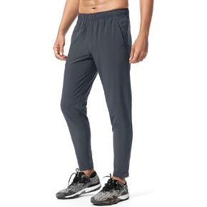 Men's Athletic Running Pants with Zipper,Reflective Strips,Sweatpants for Men,Lightweight Mens Pants,Joggers for Men