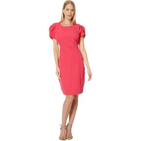 Liverpool Women's Tulip Sleeve Sheath Dress Luxe Stretch Suiting