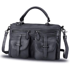 Genuine Leather Purse and Handbag for Women Vintage Handmade Leather Top Handle Satchel Purses Shoulder Bag Strap