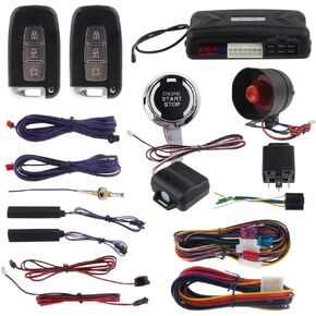 EASYGUARD EC009-K-L PKE car Alarm Remote Start keyless Entry Push Start Button Shock Alarm Warning for dc12V Cars