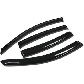 Auto Dynasty 4pcs Tape-On Window Visor Deflector Rain Guard Compatible with Nissan Maxima 2004-2008, Acrylic