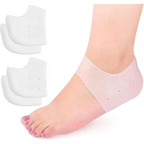 Gel Heel Cups,Breathable Heel Protectors for Cracked Heels, Heel Spurs, Plantar Fasciitis,Medical-Grade Heel Cups for Men & Women's Heel Pain Relief