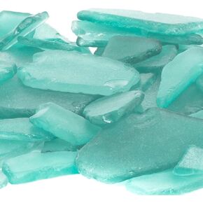 Nautical Crush Trading Sea Glass | Aqua Blue Colored Sea Glass Mix | 22 Ounces of Sea Glass for Art Crafts and Decor | Sea Glass Bulk