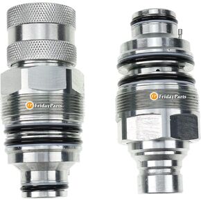 FridayParts Hydraulic Quick Connect Coupler Set V0511-77140 V0511-77150 Compatible for Kubota SVL75 SVL75C SVL90 SVL90-2 SVL90-2C SVL90C