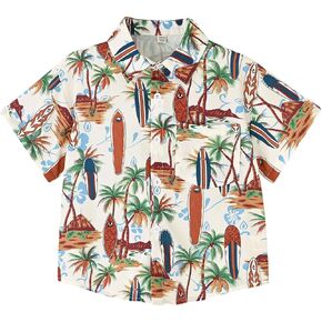 Enfants Chéris Toddler Hawaiian Lulau Shirt Boys Beach Tropical Summer Clothes 2-10 Years