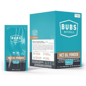 BUBS Naturals MCT Oil Powder - Medium Chain Triglycerides - Keto Vegan & Paleo Friendly - Healthy Coconut Fats + Low Carb - Dairy-Free Energy Source - Perfect for Coffee, Protein Shakes & Baked Goods