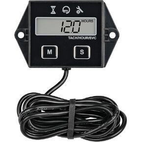Digital Tachometer Maintenance Reminder,User Shutdown,Use for ZTR Lawn Mower Tractor Generator Marine Outboard ATV Motor Snowmobile and Gas Powered Equipment
