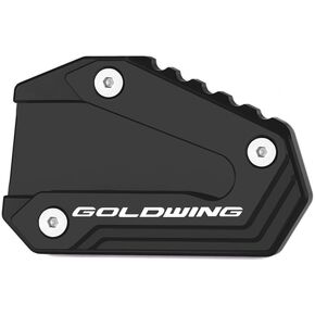 حذاء Kickstand لـ H.onda Goldwing GL1800 2002-2017 و2018-2023 Motocycle CNC Kickstand Side Stand تكبير وسادة التمديد goldwing gl 1800 Accessories (2018-2023 أسود)