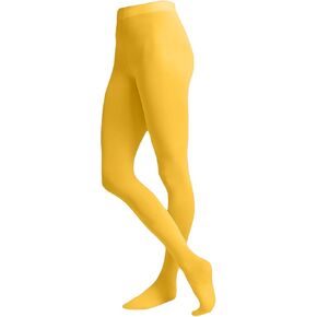 Girls' Solid Colored Ultra Soft Microfiber Opaque Footed Tights