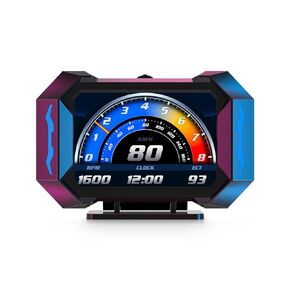 Obd2 Gauge Display P25, Heads up Display for Cars, GPS Speedometer, car inclinometer, Boost Gauge, RPM Meter, Multifunction Digital Gauge Cluster