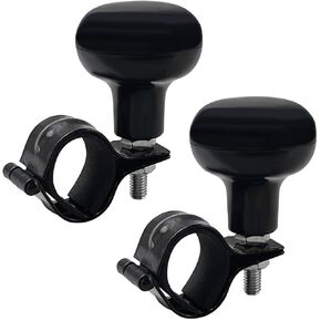 2PCS Steering Wheel Spinner Knob, 360 Degrees Rotation Steering Wheel Turn Ball, Universal Wheel Accessories for Cars, Trucks, Tractors, Boats (Black)