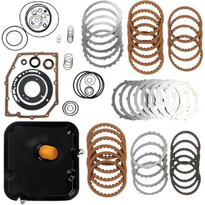 42RLE Transmission Master Rebuild Kit with Gaskets Friction Steel Plates Suitable for Endeavor 2004-2011 3.8L, for Wrangler 2007-2011 3.8L, Replace# 68332423AA 077909
