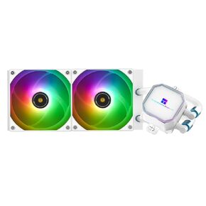 Thermalright Frozen Prism 240 White ARGB AIO Water Cooler,Liquid CPU Cooler, 2×120mm PWM Fans Water Cooling System,1850RPM High Speed,Compatible with AMD/AM4/AM5 & Intel LGA1150/1151/1200/2011/1700