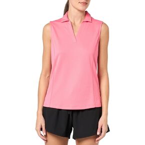 Grand Slam Women's Airflux Sleeveless Golf Polo Shirt, Moisture-Wicking, Ventilated & Breathable Golf Shirts for Women