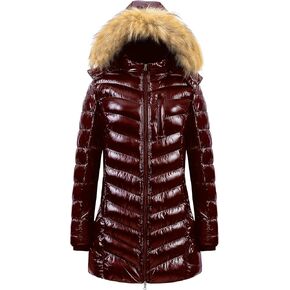 CREATMO US Women's Winter Hooded Coat Waterproof Warm Long Puffer Jacket Parka