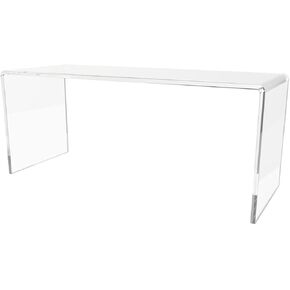 Marketing Holders Acrylic Riser Display Stand Platform Clear 12 Inch Wide by 4.5 Inch Deep Rectangular Tabletop Showcase Pedestal for Collectible Merchandise Firgures and Figurines