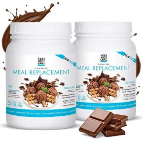 Yes You Can! Complete Meal Replacement - 15 Servings, 20g of Protein, 0g Added Sugars, 21 Vitamins and Minerals - All-in-One Nutritious Meal Replacement Shake (Chocolate)