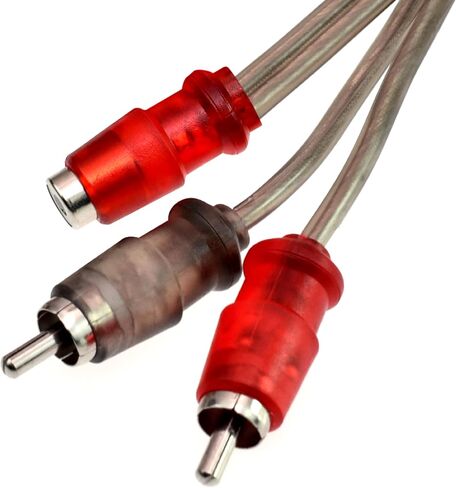 Audio RCA Interconnect Cable Patch Male to Male OFC Spiral Braid (1.5FT, 3 Pack) in Saudi Arabia