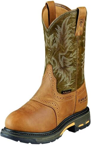 حذاء عمل Ariat 1000863595EE Workhog H2O مقاوم للماء بمقدمة مركبة، سعة، حجم، جلد، عرض 9.5، بني in Kuwait