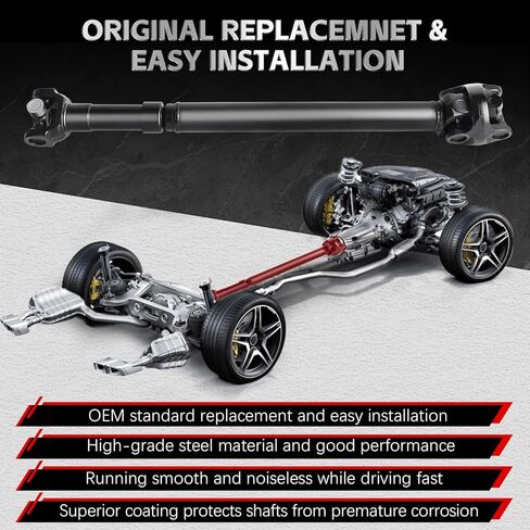 عمود الدفع الأمامي Nifeida 938-128 متوافق مع Jeep Cherokee 1987-2001، Jeep Comanche | جيب واجونير 32.25 بوصة in Kuwait