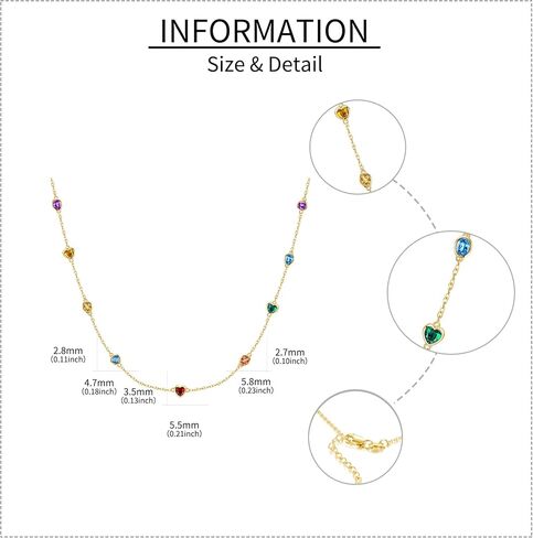 14k الذهب الأصفر جوهرة محطة قلادة محطة الأحجار الكريمة القلائد Soild الذهب Mulit حجر ملون مجوهرات للنساء صديقة الإناث in Kuwait