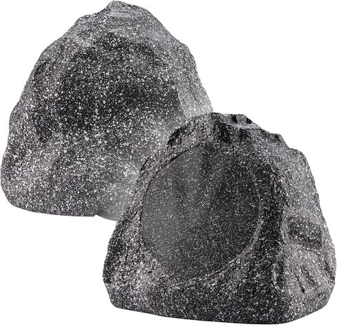 Theater Solutions 2R8G Outdoor Granite 8" Rock 2 Speaker Set for Deck Pool Spa Yard Garden in Saudi Arabia