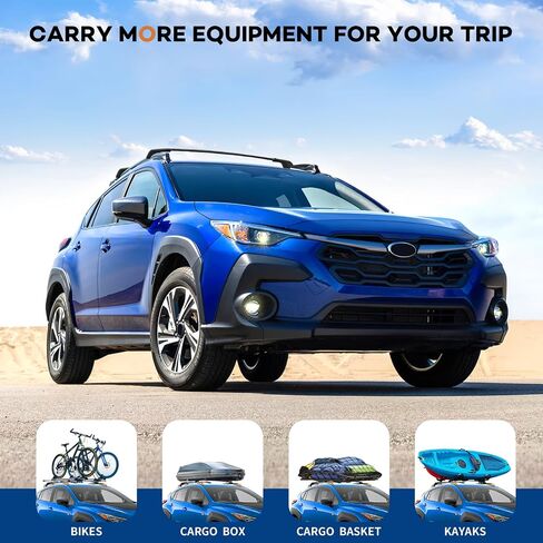 Roof Rack Cross Bars 220lbs Compatible with Toyota 4Runner 2010-2024 (with Raised Side Rails), Aluminum Lockable Roof Rails Crossbars Black Rooftop Cargo Carrier Luggage in Saudi Arabia