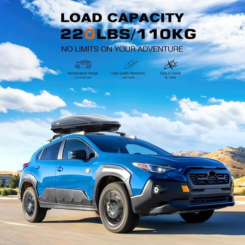 Roof Rack Cross Bars 220lbs Compatible with Toyota 4Runner 2010-2024 (with Raised Side Rails), Aluminum Lockable Roof Rails Crossbars Black Rooftop Cargo Carrier Luggage in Saudi Arabia