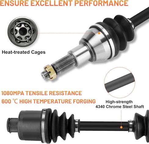 محور السيرة الذاتية الخلفي الأيسر والأيمن نصف عمود مع محمل العجلة لـ Polaris Sportsman 400 500 4x4 HO 1999 2000 2001 2002 1380142 in Kuwait