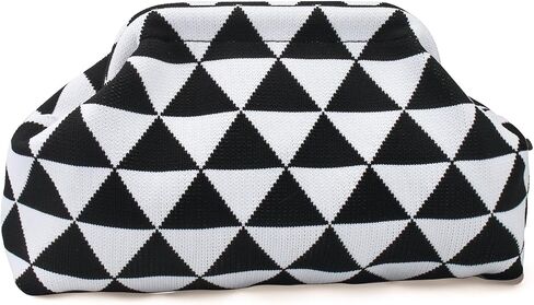 YYW Clutch Purses for Women,Woven Crochet Purse Colorblock Shoulder Bag Casual Knitted Handbag in Saudi Arabia