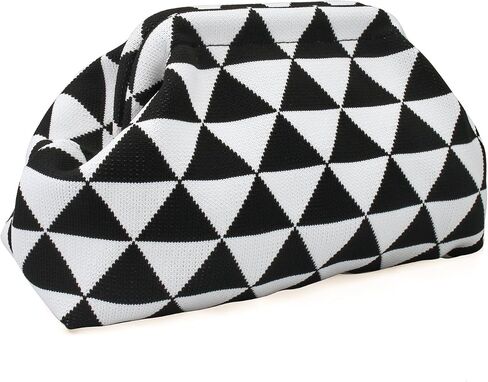 YYW Clutch Purses for Women,Woven Crochet Purse Colorblock Shoulder Bag Casual Knitted Handbag in Saudi Arabia