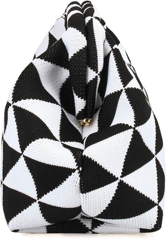 YYW Clutch Purses for Women,Woven Crochet Purse Colorblock Shoulder Bag Casual Knitted Handbag in Saudi Arabia