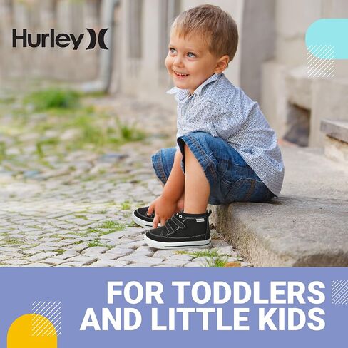 Hurley Kids Shoes for Toddlers and Little Kids, Two Strap Adjustable Closure for Easy On and Off, Stylish and Comfortable for All Day Use Perfect for Boys and Girls in Saudi Arabia