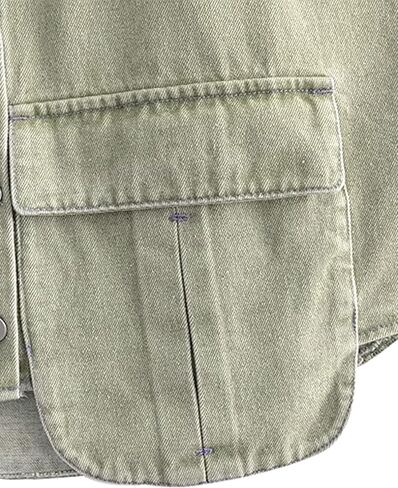 Kissonic Women's Denim Vest Sleeveless Jean Jacket Button Down Double Pockets Decoration Crop Waistcoat in Saudi Arabia