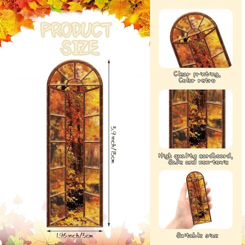 48 Pieces Cute Fall Bookmarks Bulk Autumn Plants Book Markers for Women Thanksgiving Bookmarks Sunflowers Maple Leaves Book Mark for Book Lover Women Men Teacher Student Birthday Gifts in Saudi Arabia