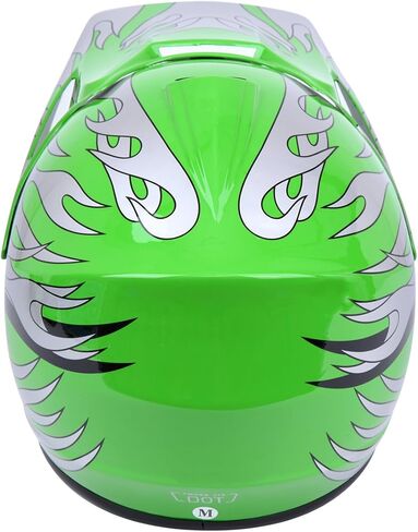 DOT شباب الأطفال الطرق الوعرة خوذة موتوكروس خوذة الدراجة الترابية ATV دراجة نارية خوذة قفازات نظارات (أحمر، كبير) in Kuwait