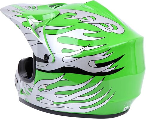 DOT شباب الأطفال الطرق الوعرة خوذة موتوكروس خوذة الدراجة الترابية ATV دراجة نارية خوذة قفازات نظارات (أحمر، كبير) in Kuwait