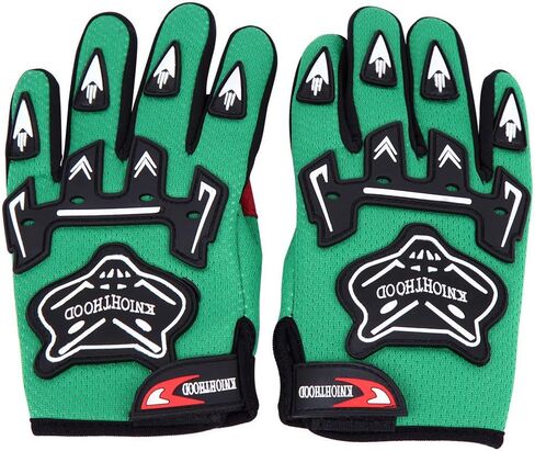 DOT شباب الأطفال الطرق الوعرة خوذة موتوكروس خوذة الدراجة الترابية ATV دراجة نارية خوذة قفازات نظارات (أحمر، كبير) in Kuwait