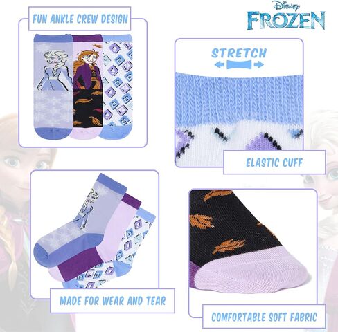 جوارب ديزني للفتيات - عبوة من 3 قطع in Kuwait