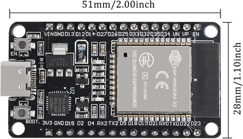 AITRIP 10PCS ESP32S ESP32 ESP-WROOM-32 Development Board 2.4GHz Dual-Core WiFi +Bluetooth 2 Function Microcontroller for Arduino in Kuwait