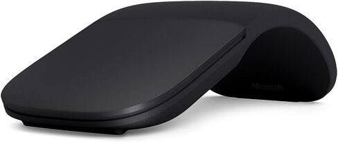 Microsoft Arc Mouse - Black. Sleek,Ergonomic design, Ultra slim and lightweight, Bluetooth Mouse for PC/Laptop,Desktop works with Windows/Mac computers in Saudi Arabia